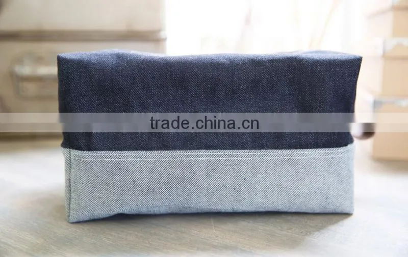 personalized women's waxed canvas toiletry bag /waxed canvas cosmetic bag /selvage denim bags and pouches