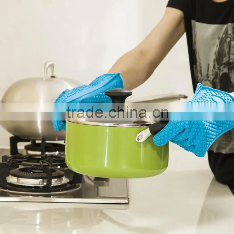 2016 Amazon Selling Hot heat insulating FDA silicone oven gloves from china