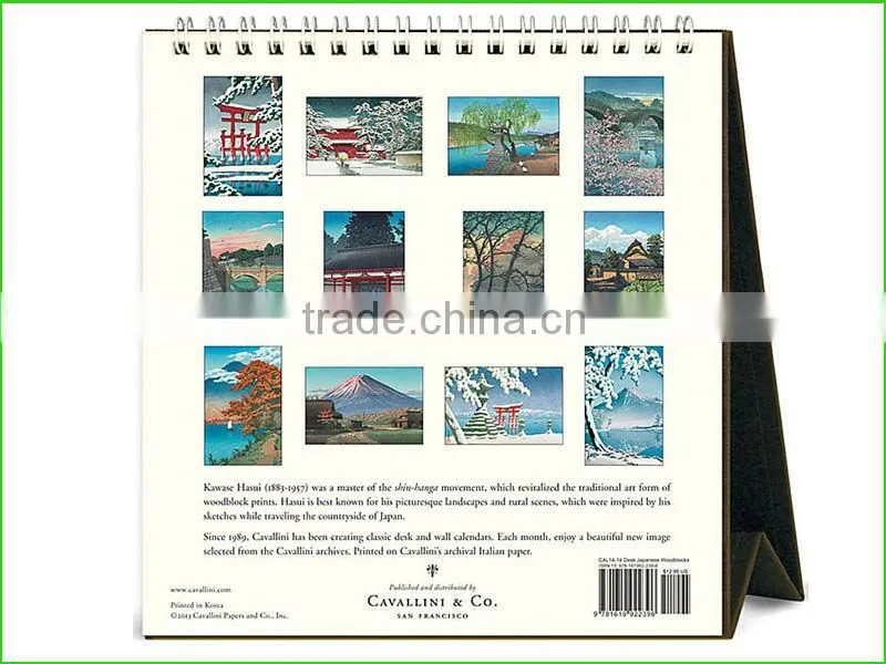 hot sell desktop calendar stapled calendar