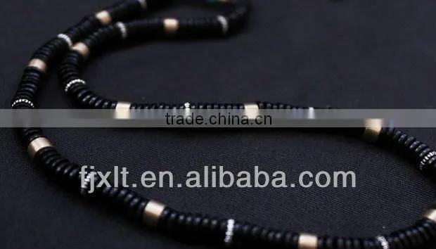 New Arrival Great Golden-winged Peng Bird Black Coconut Slice Tibetan Necklace