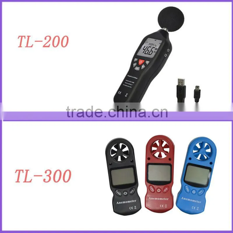 Industrial 0.3 to 30m/s Air Flow Anemometer / Wind-speed Meter with humidity and temperature