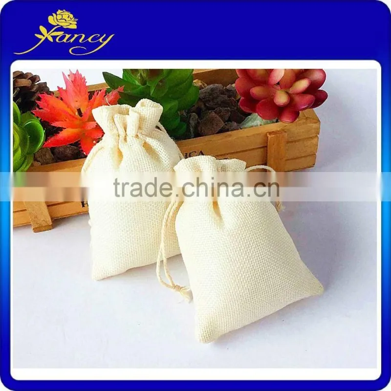 Fashion Mini linen Gift Bags customized printed bags