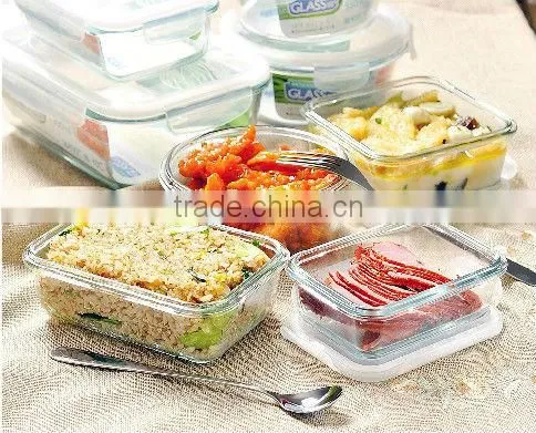 High quality glass large airtight food storage containers