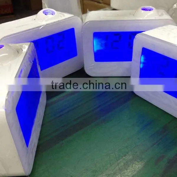 Led Backlight Projection Time Talking Alarm Projector Wall Clock