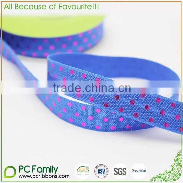 custom print fold over elastic fabric