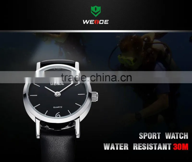 WEIDE 2015 Lady Vogue Leather Sapphire crystal Watches prices