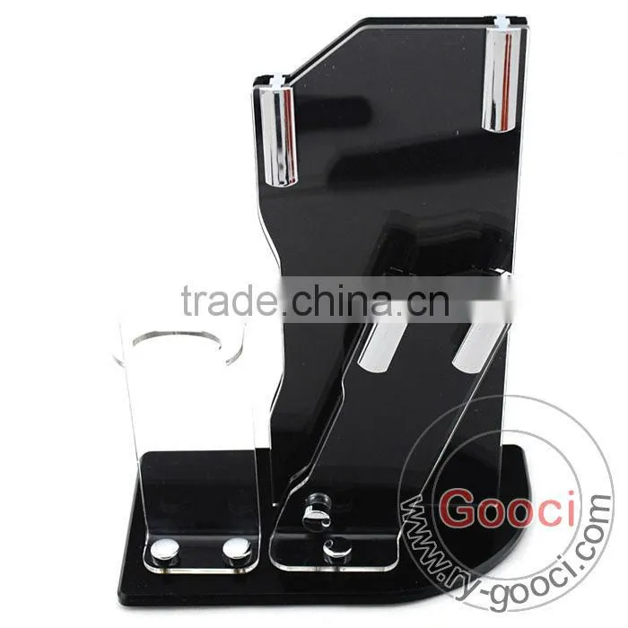 3- Piece NEW Acrylic 2 knife and peeler Knife Holder ceramic knife Cutlery