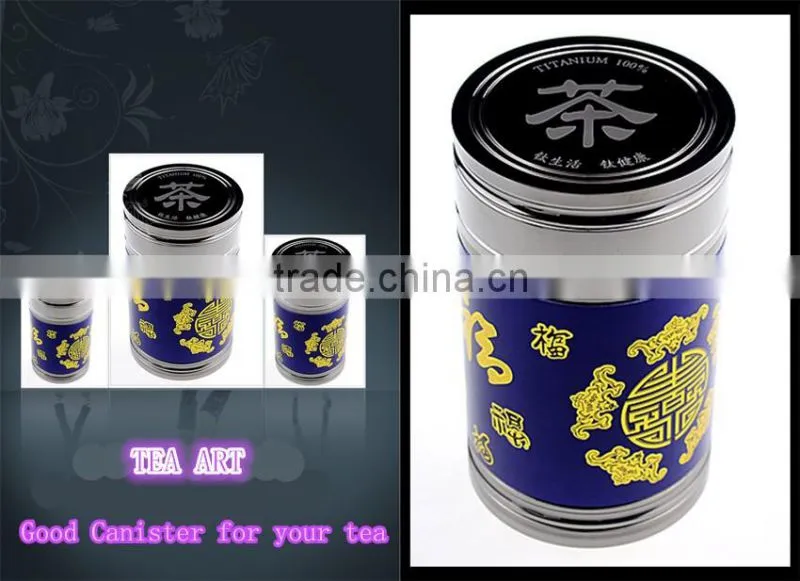 Titanium stainless steel eco-friendly tea coffee sugar canister