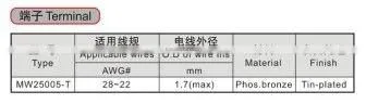 2507 2.5mm pitch 8P Plug Terminal Female Connector