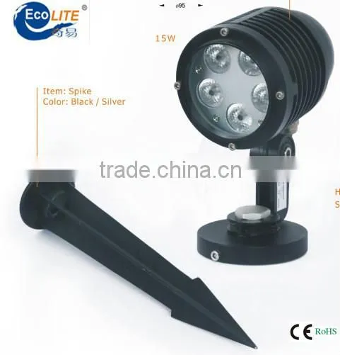 2016 Architectural lighting IP65 15W aluminum garden light spot 220v outdoor led garden light