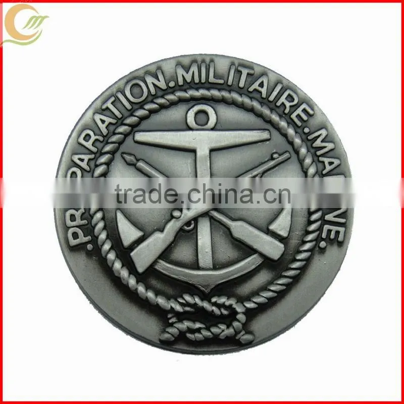 Zinc alloy antique bronze plating 3D custom australia badge with pin
