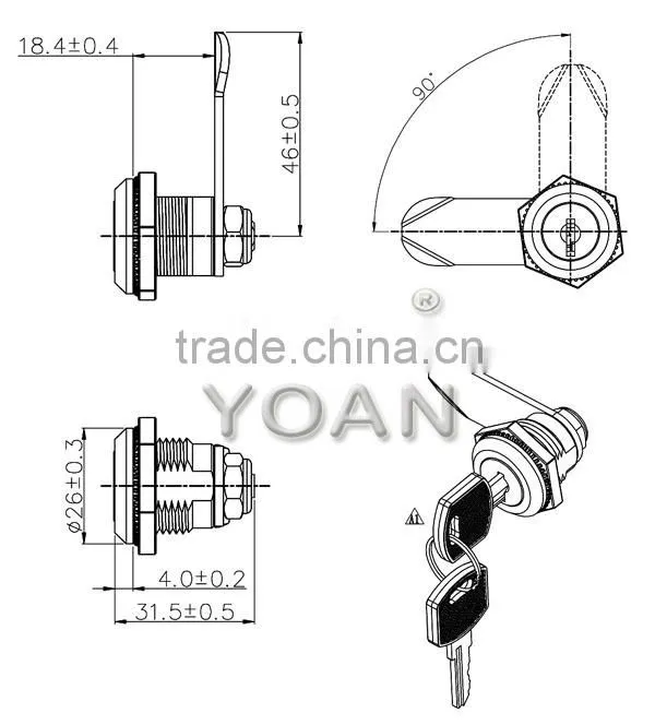 the cam lock for us general tool box locks