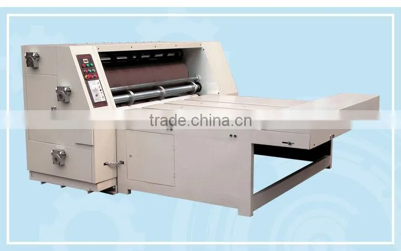 JL-1 semi-auto flexo printer rotary die cutter/ corrugated cardboard roller carton machine