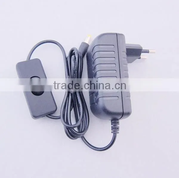 12v 700ma mobile power supply with switch button power adapter For 3528 5050 Strip LED