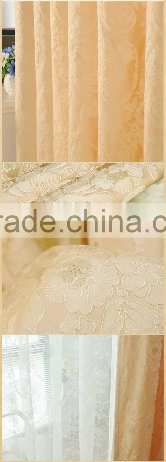 Polyester/cotton fabric with European style for curtain/cushion cover/sofa using