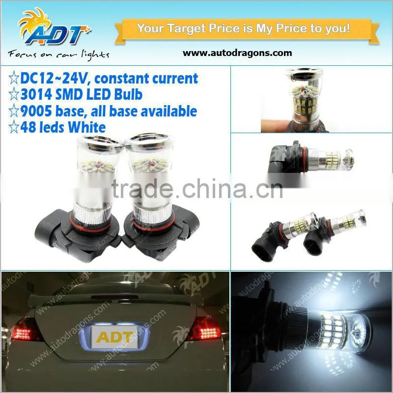 White 9005/HB3 12V Car LED 48 SMD 3014 Bulbs Fog/Daytime Light Lamp