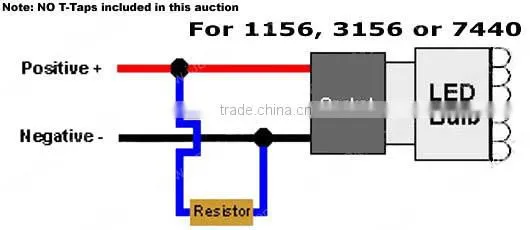 50W 6Ohm LED Load Resistors for LED Turn Signal Lights And LED License Plate Lights (Fix Hyper Flash, Warning Cancellor)