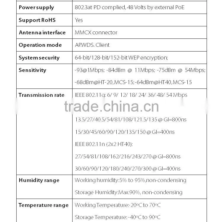 4KM 2.4GHz outdoor wireless network bridge rj45 devices