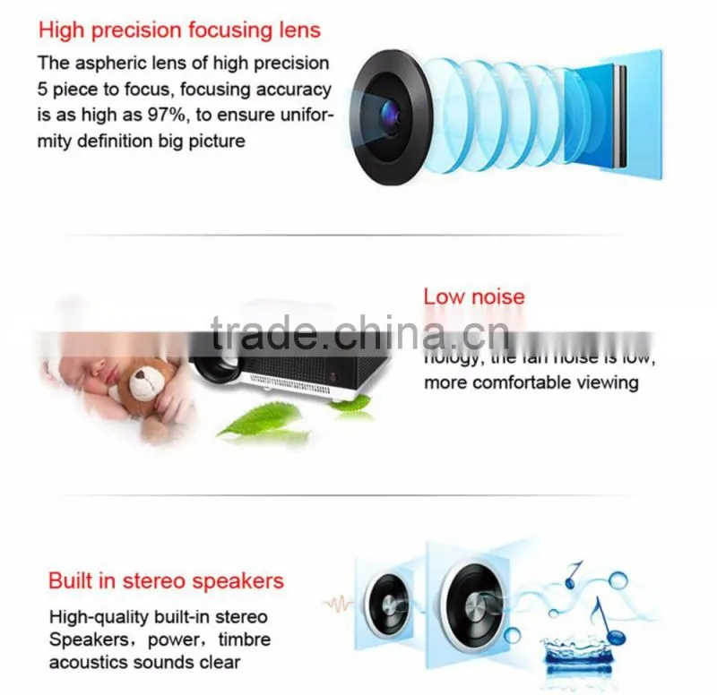 LED86+ Android wifi bluetooth smart projector full HD home theater projector USB hdmi port