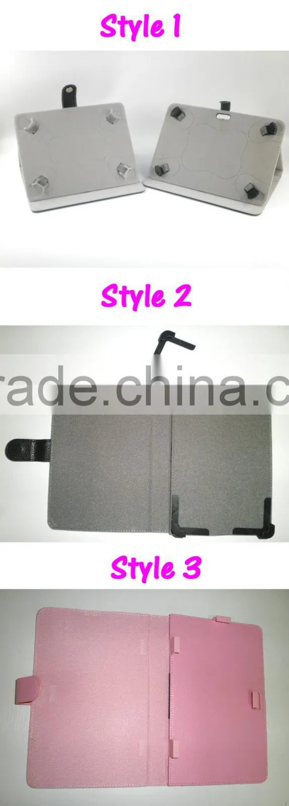 Buckle universal tablet case for 7 8 9 10 inch kickstand wallet tablet case with card slots wholesale