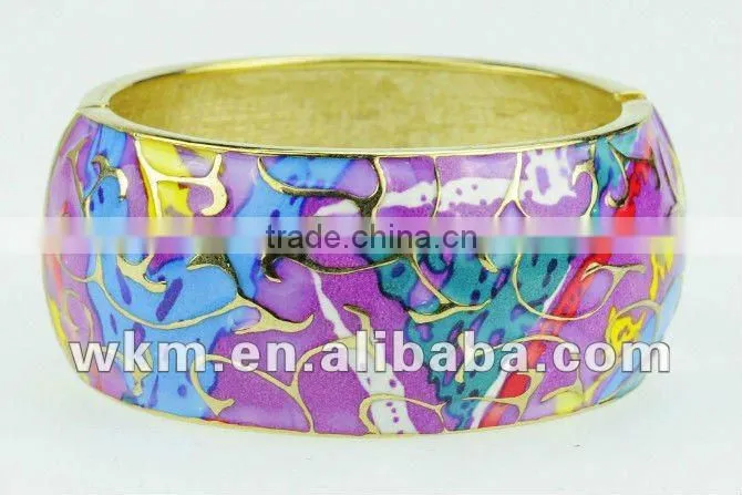 2014 colorful big zinc alloy bangle