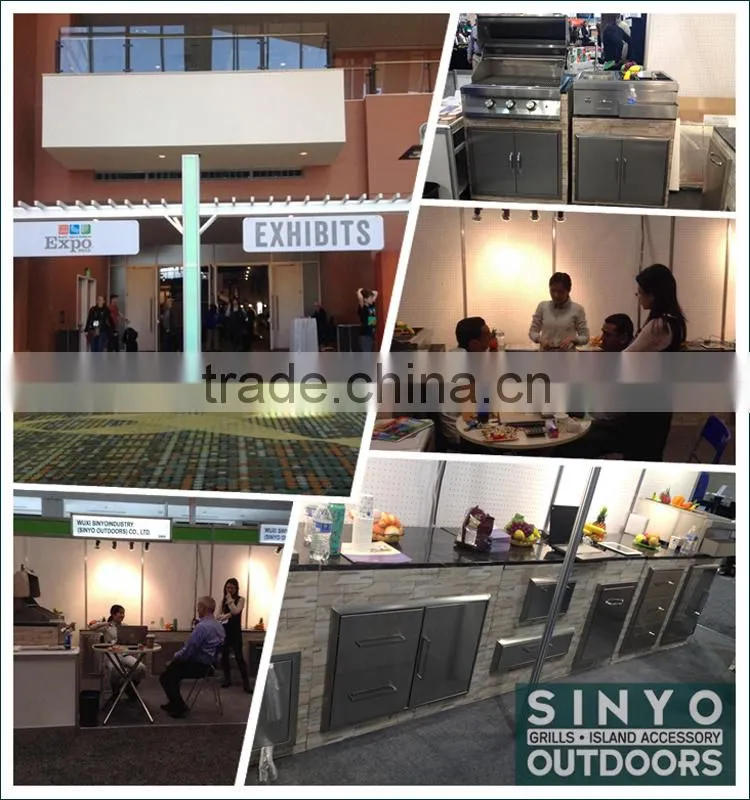 Stainless steel outdoor kitchen