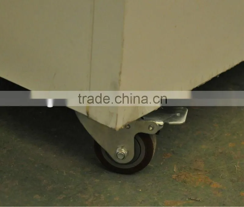 Outdoor bagged ice storage bin for high ambient temperature used