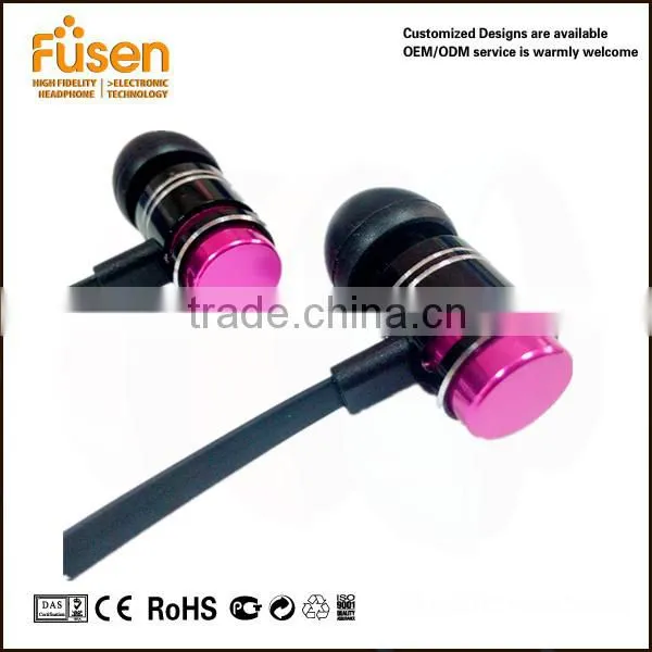 metal earbuds headset phone for girls