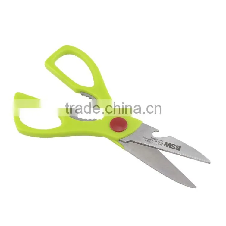 New Fasion kitchen stainless steel poultry scissor with bottle opener