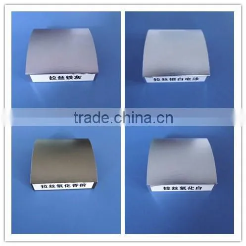 custom brush aluminum top cover with dark grey surface