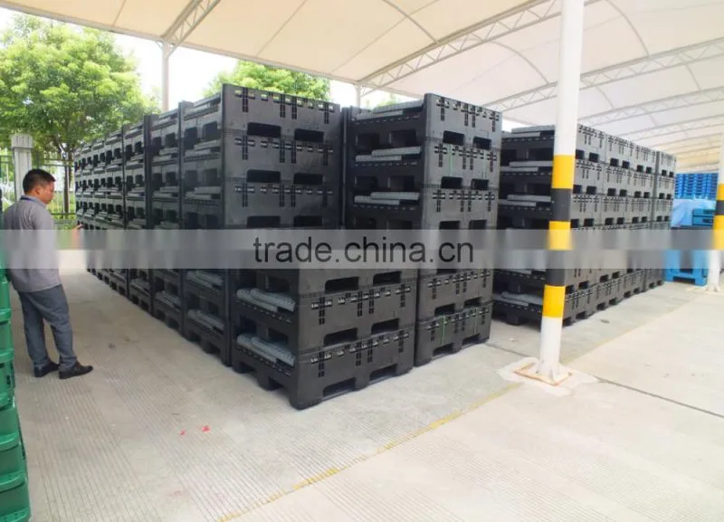 980*1140*1050 1-4T rigid foldable large logostic pallet container/stackable container
