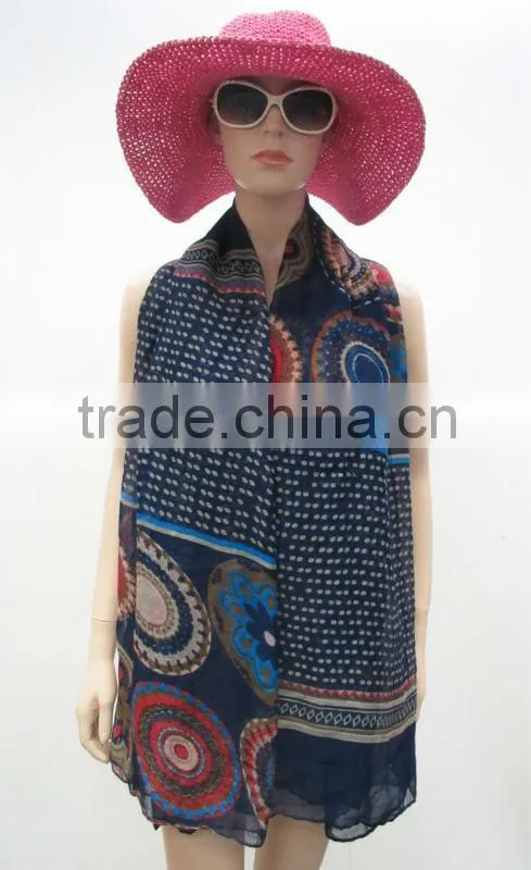 Printed dot scarf,Polyester yarn scarf,Decorated scarfs