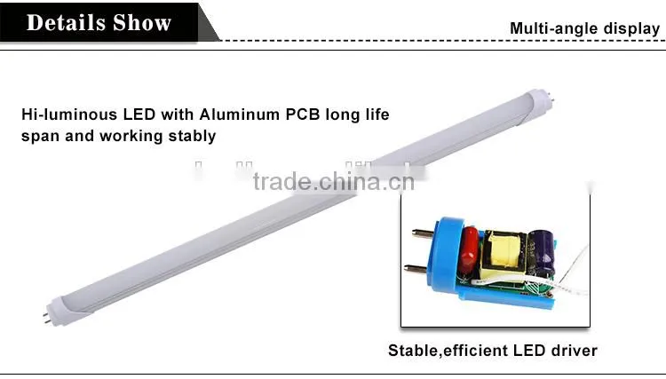 european style 4 feet indoor t8 led tube, read tube8 led light tube, price led tube light t8