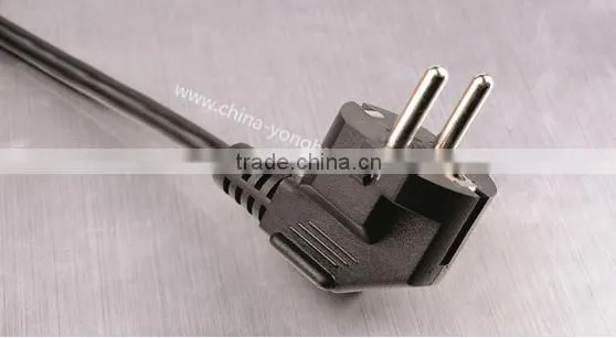 Euro power plug 250V 10A with VDE certificate AC power cord with plug H05VV-F 3*0.1.0mm2 3m 5m Black european standard