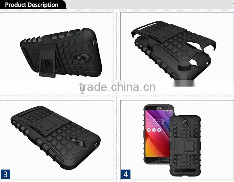 Top Cheap Goods Combo Kickstand Tire Pattern Armor Back Cover Case For Zenfone Go Tirepattern Case For Zenfone Go Kickstand