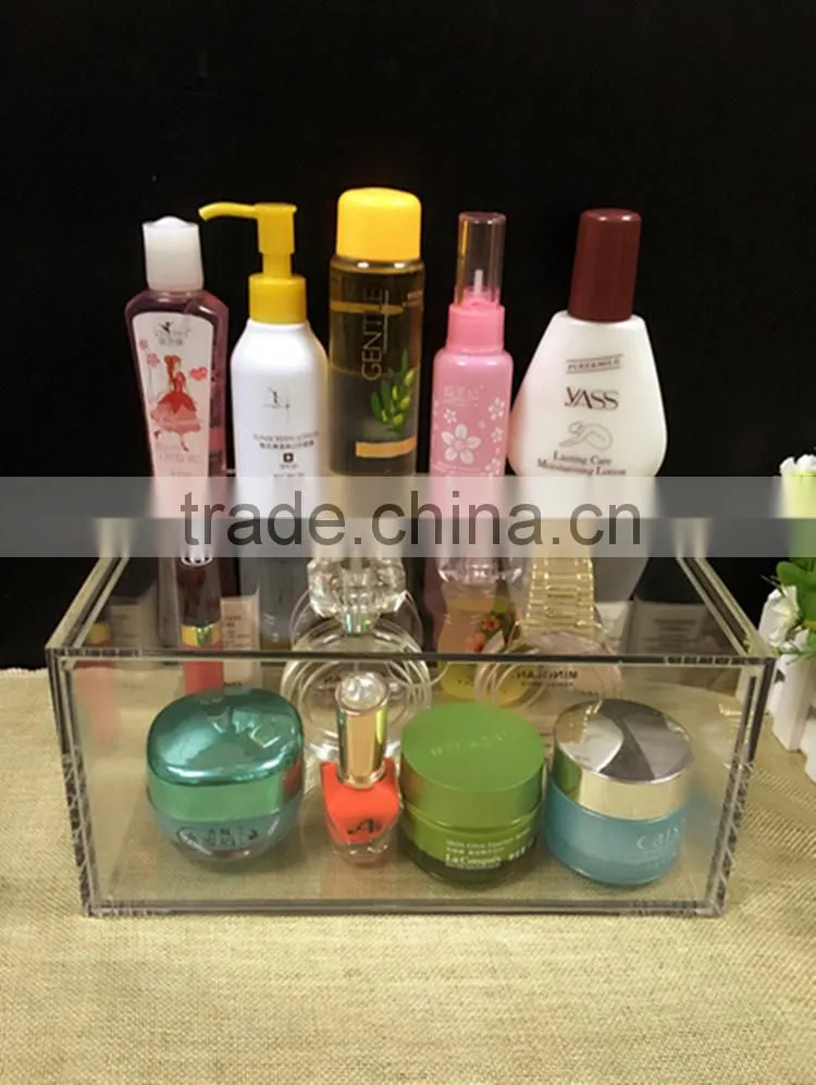 customized OEM ODM accepted high clear acrylic material cosmetic storage box