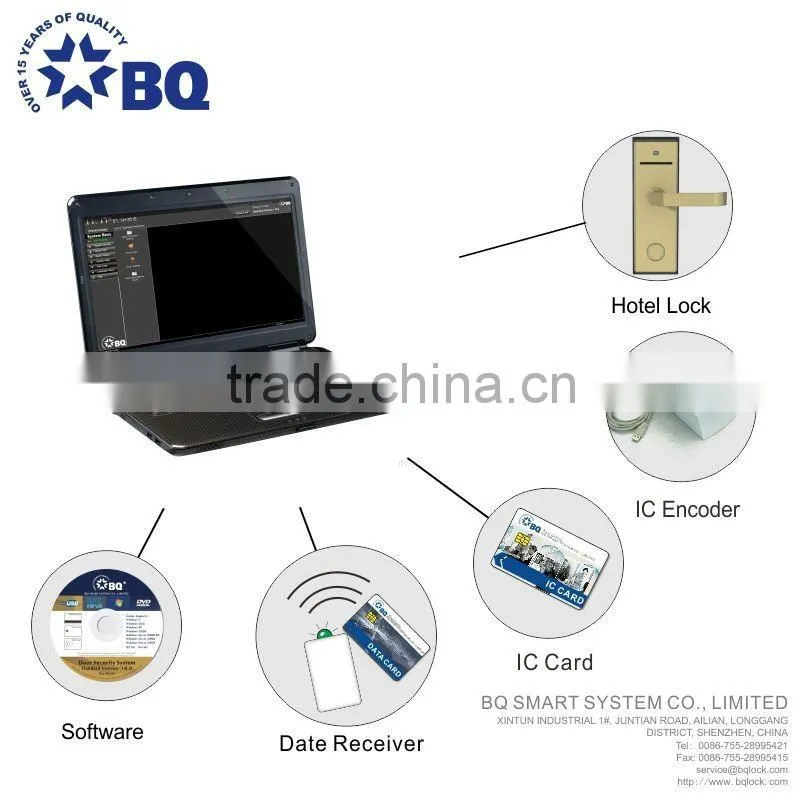 K-2000Y5 High Quality Zinc Alloy Smart Card Hotel lock System for Low Temperature Working with Multi Language Software PMS_API