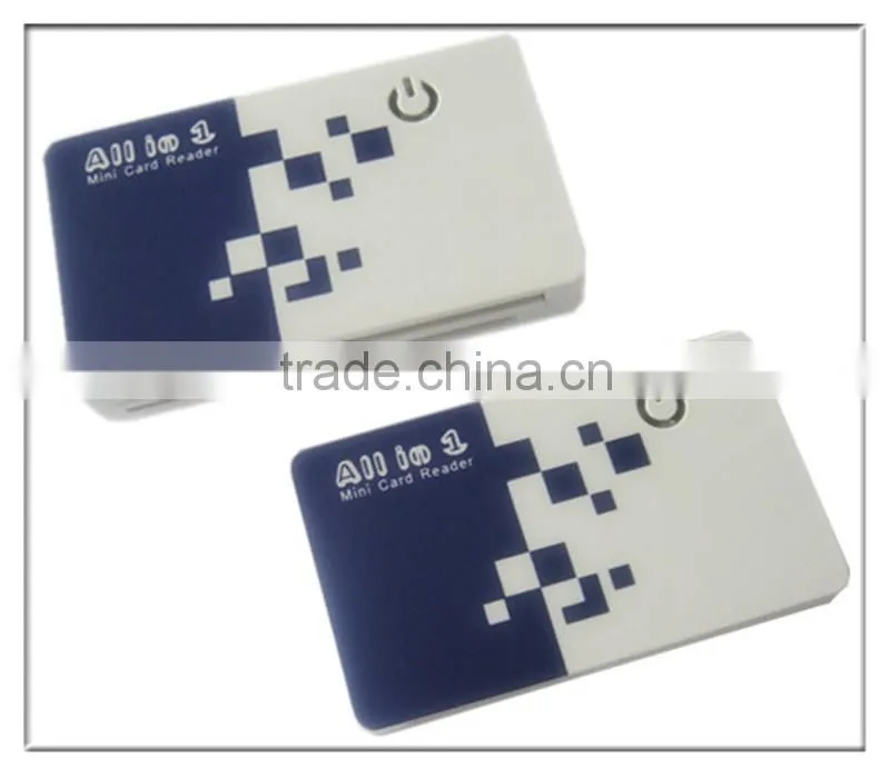 made-in China 6 slots plastic print dot sd card reader with custom logo(OS-CR116)