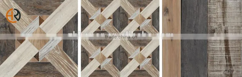 wood look Square shape inkjet non-slip porcelain tile 60x60