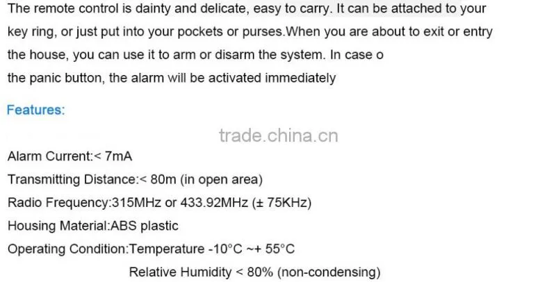 Remote control by App smart alarm system burglar alarm system pir motion sensor home security alarm system