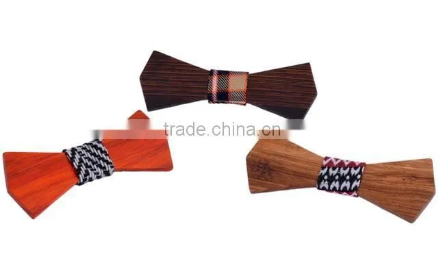 2016 Solid Good Quality Wooden Bow Tie For Men Classic Wooden Bow ties Factory Neckwear 3D Handmade Butterfly Wood Tie