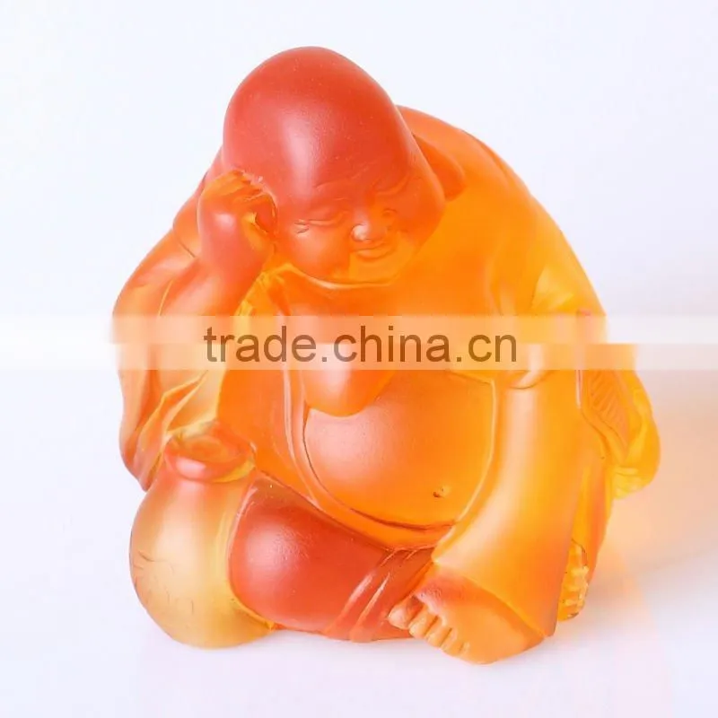 WF011 the crystal laughing buddha statue