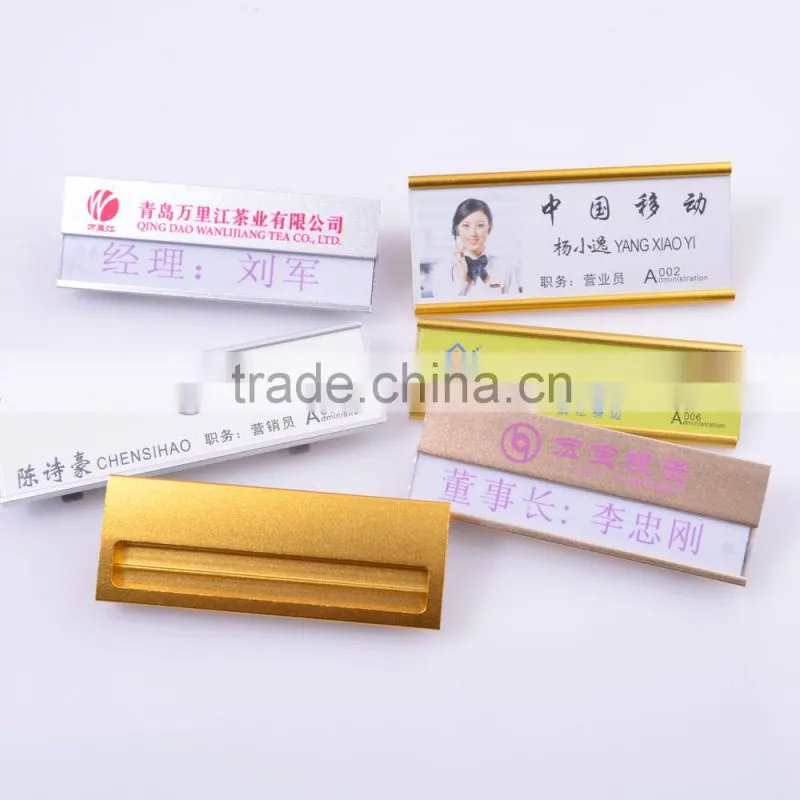 2015 high quality new metallic namebadge