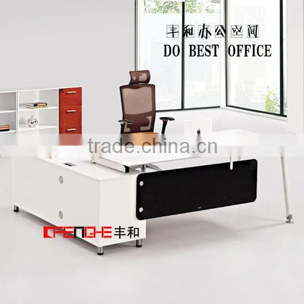 latest office table designs wooden l-shape office table