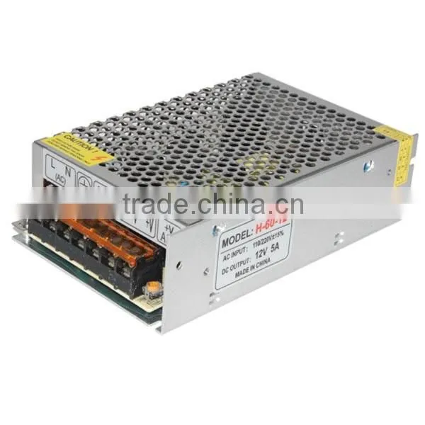 alumium alloy 60w 12v switching power supply