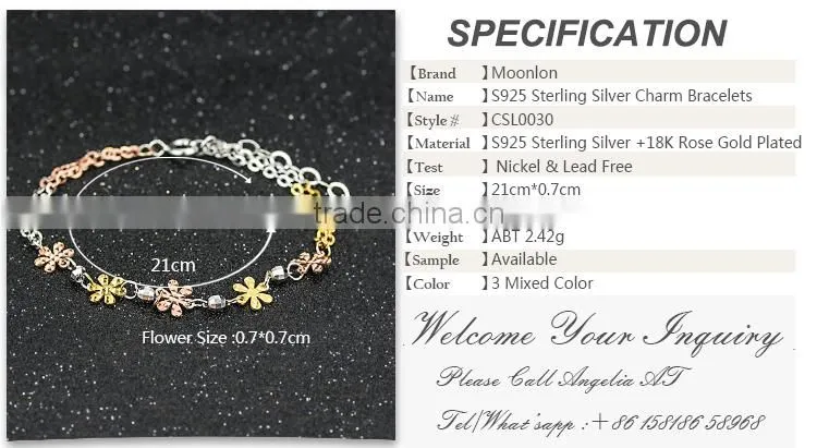 Wholesale 925 sterling silver fashion bracelet, Charm energy bracelet