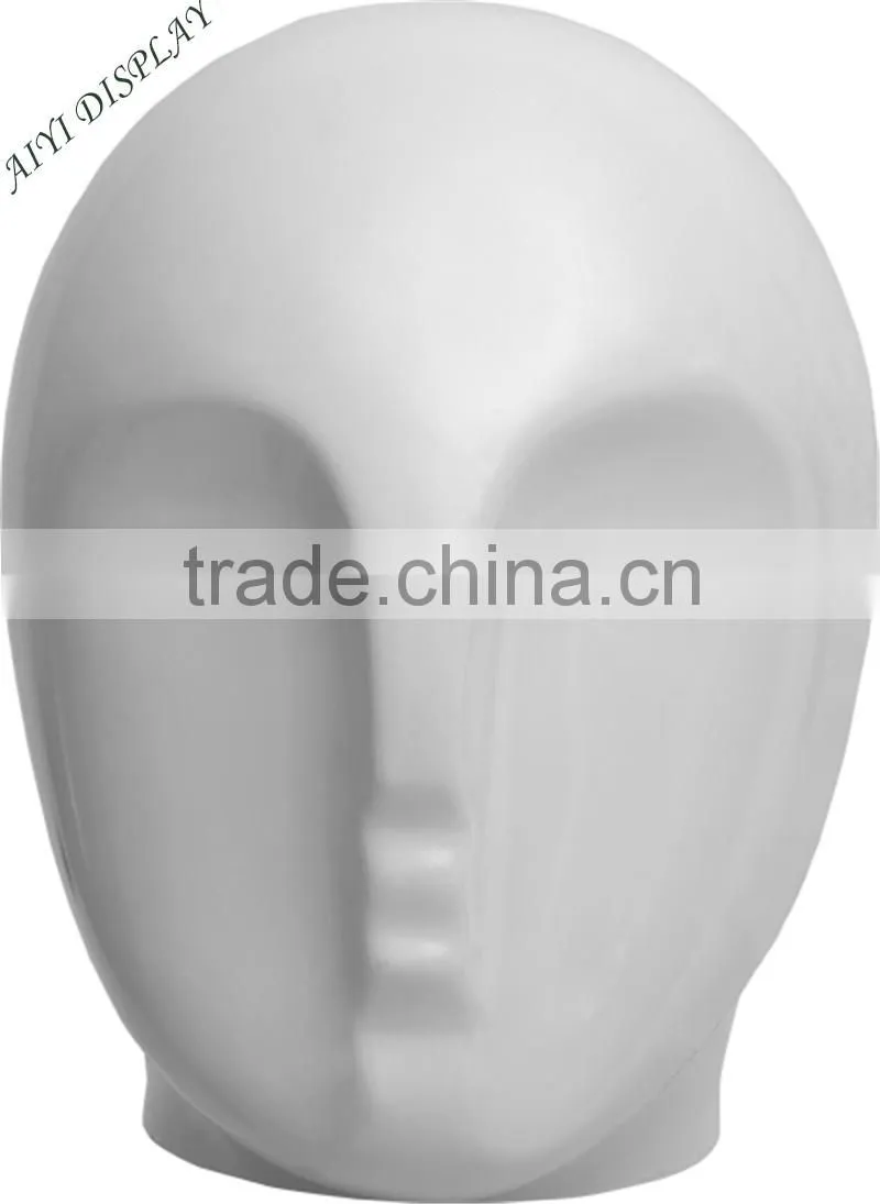 White Glossy Plastic Female Mannequin Head
