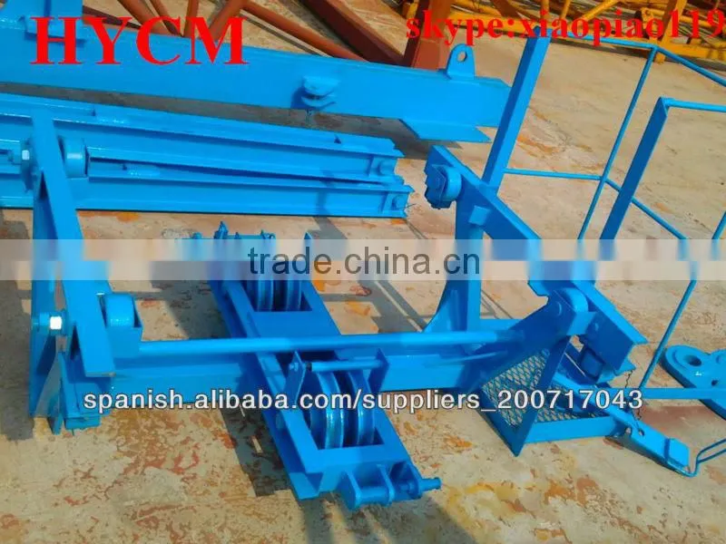 52m jib length hydralic telescopic Head-Top Tower Crane with 6t capacity