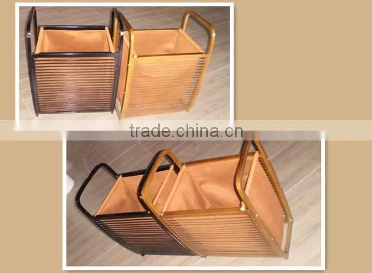100% bamboo laundry basket with cotton liner