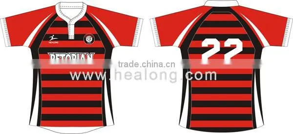slim fit league collar fashionable rugby jersey